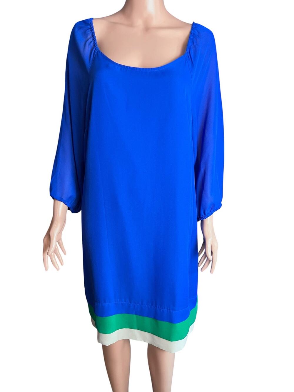 ECI New York Dress 14 Color Block Retro Colorful Minimalist Clean Girl